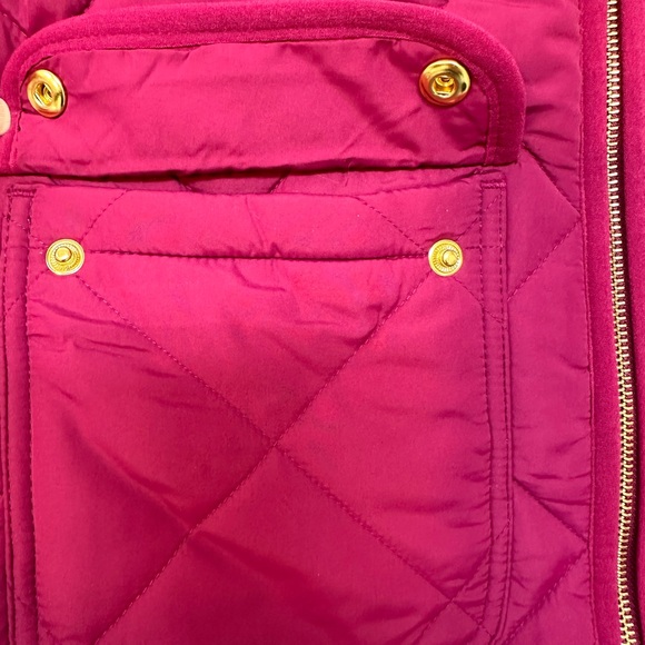 J. Crew Fuchsia Quilted Vest with Gold Zipper - Picture 8 of 10